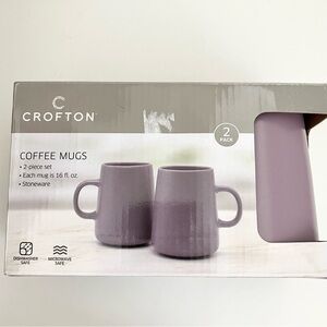 NWT Lavender Stoneware Mug Set